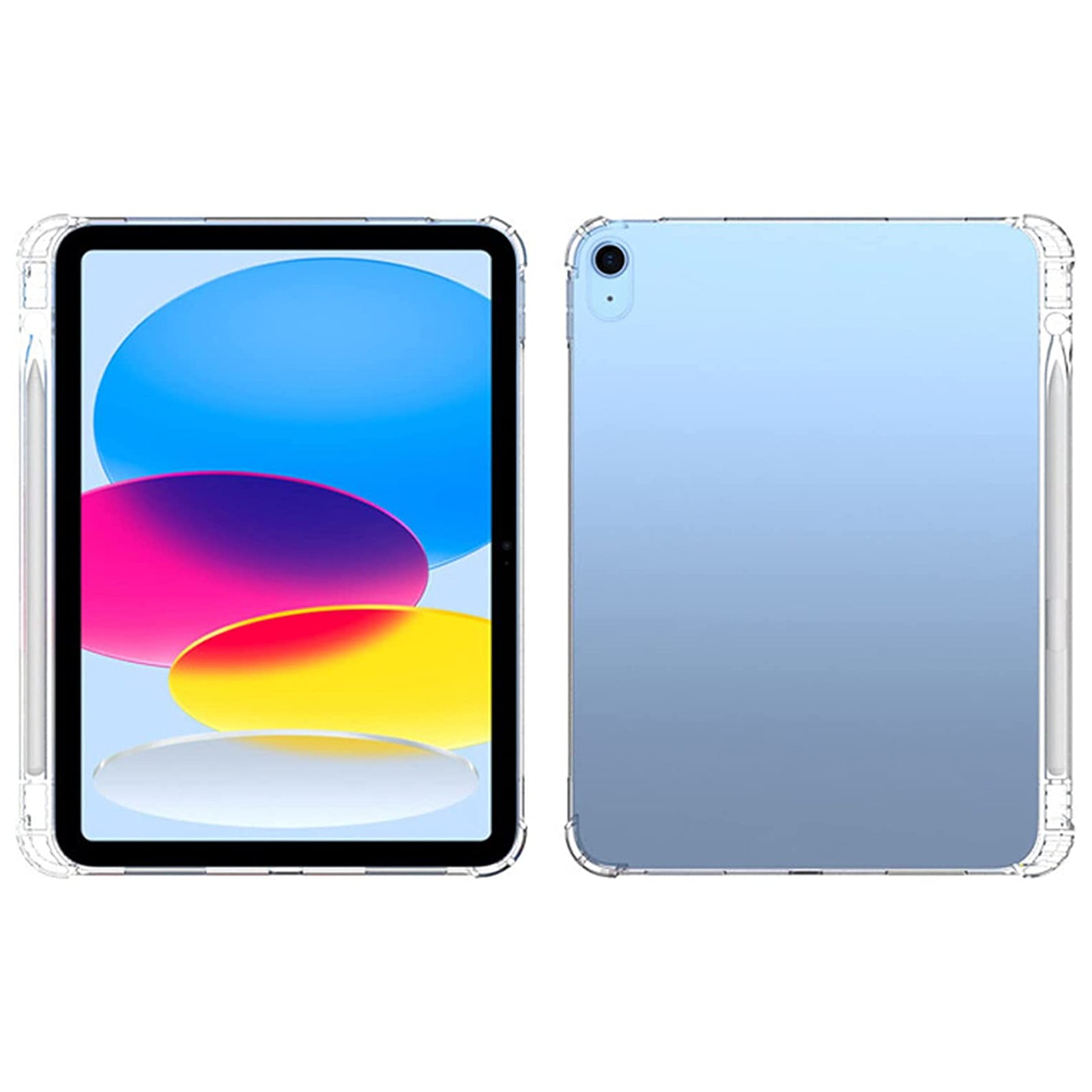 For iPad 10.9 (2022) Shockproof TPU Tablet Case Reinforced Corners Transparent Protection Cover with Pen Slot For iPad 10.9 (2022) Shockproof TPU Tablet Case Reinforced Corners Transparent Protection Cover with Pen Slot